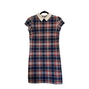 Robe à carreaux - White collar dress